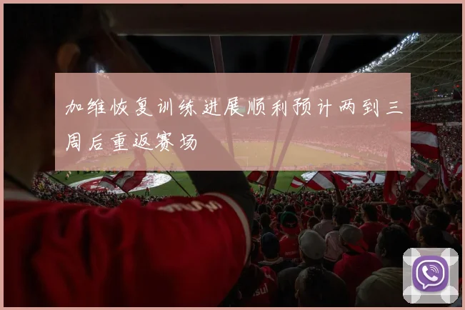 加维恢复训练进展顺利预计两到三周后重返赛场